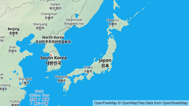 일본 지도 미리보기 · OpenStreetMap 데이터